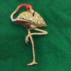 Flamingo Vintage Brooch
